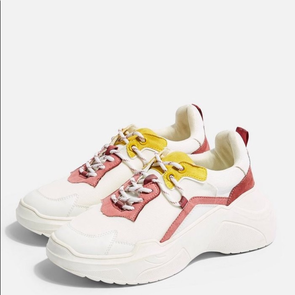 Topshop CHERRY Pink Chunky Trainers